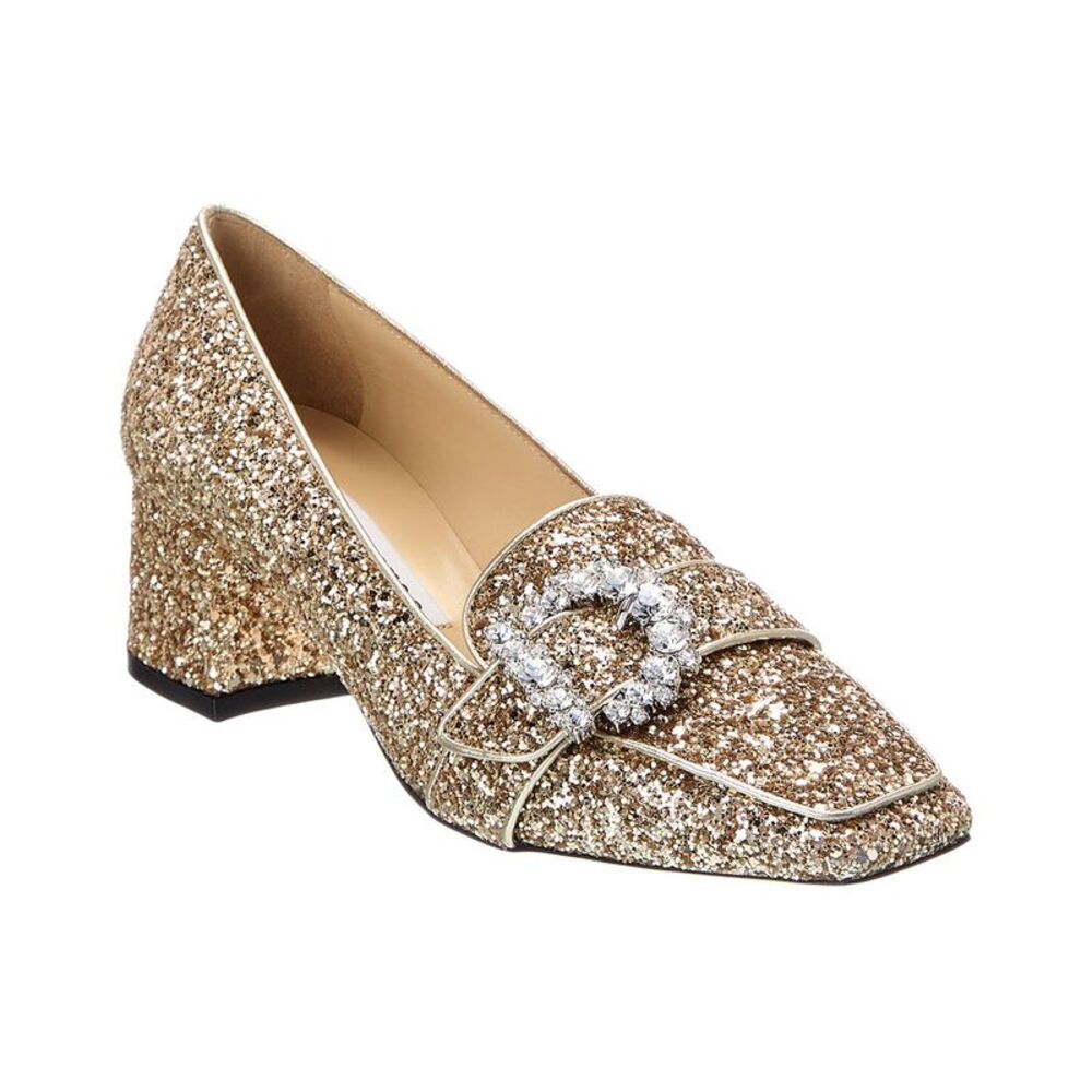 Jimmy Choo Cheri Glitter Loafer, Gold